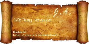 Jókay Aranka névjegykártya
